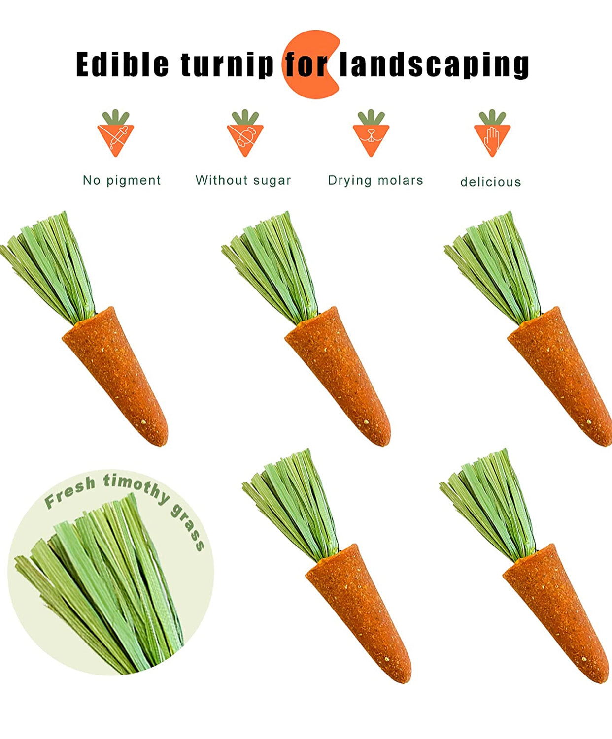 Rabbit Chew Toys, Natural Timothy Grass Teeth Grinding Cakes, Mixed Bunny Treats