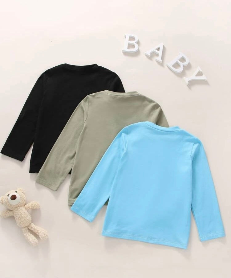 Toddler Boys 3pcs Cartoon Graphic Tee