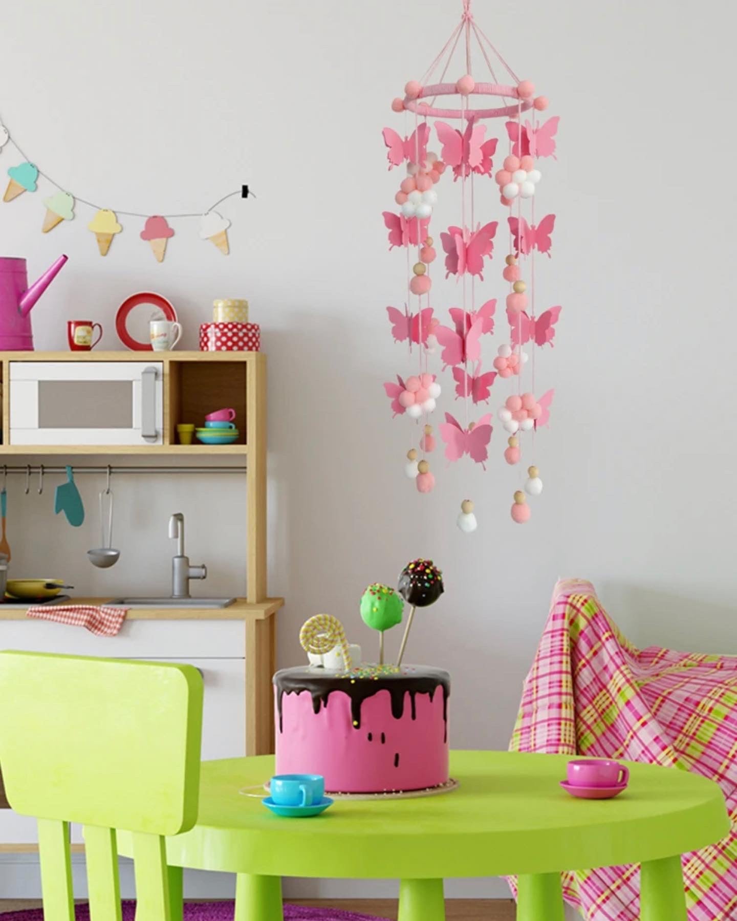 Kids butterfly wind chime