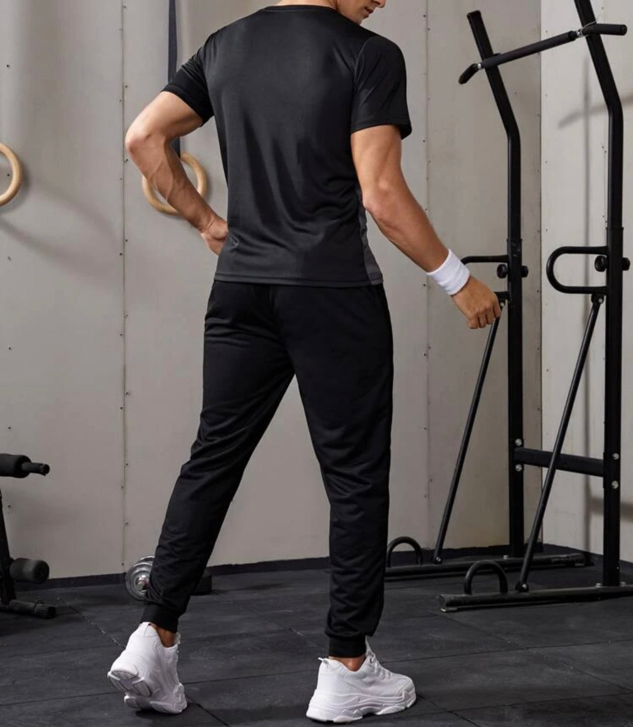 Men’s letter print round neck tee and sweatpants set - Christina’s unique boutique LLC