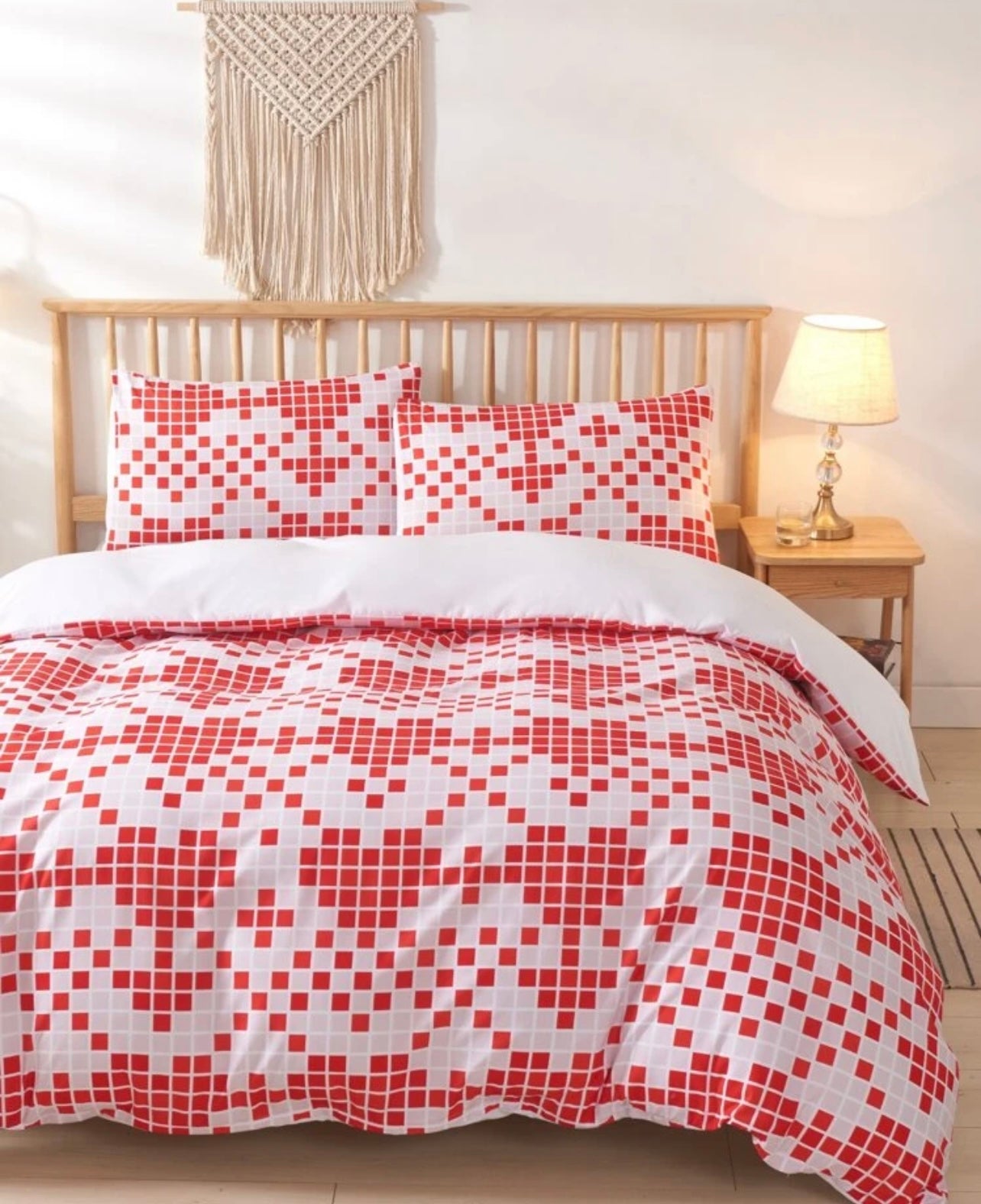 Valentine's Day Heart Print Duvet Cover Set Without Filler