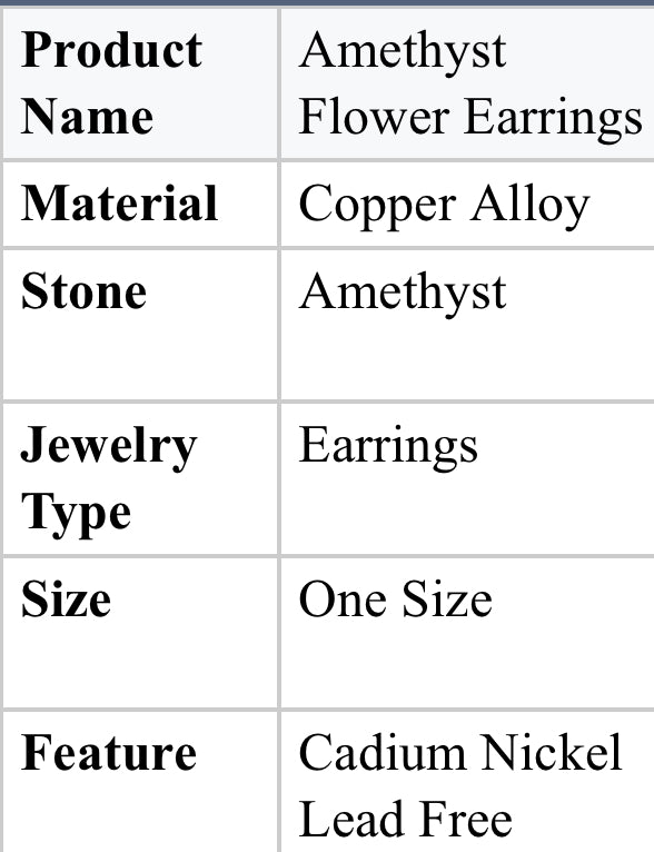 Boho 925 silver plated purple amethyst floral design dangle earrings