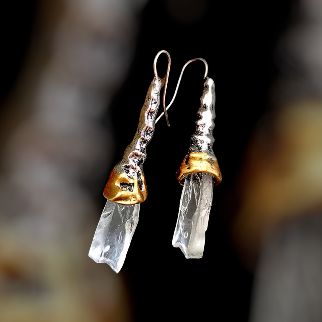 Icicle Zircon Long Drop Earrings