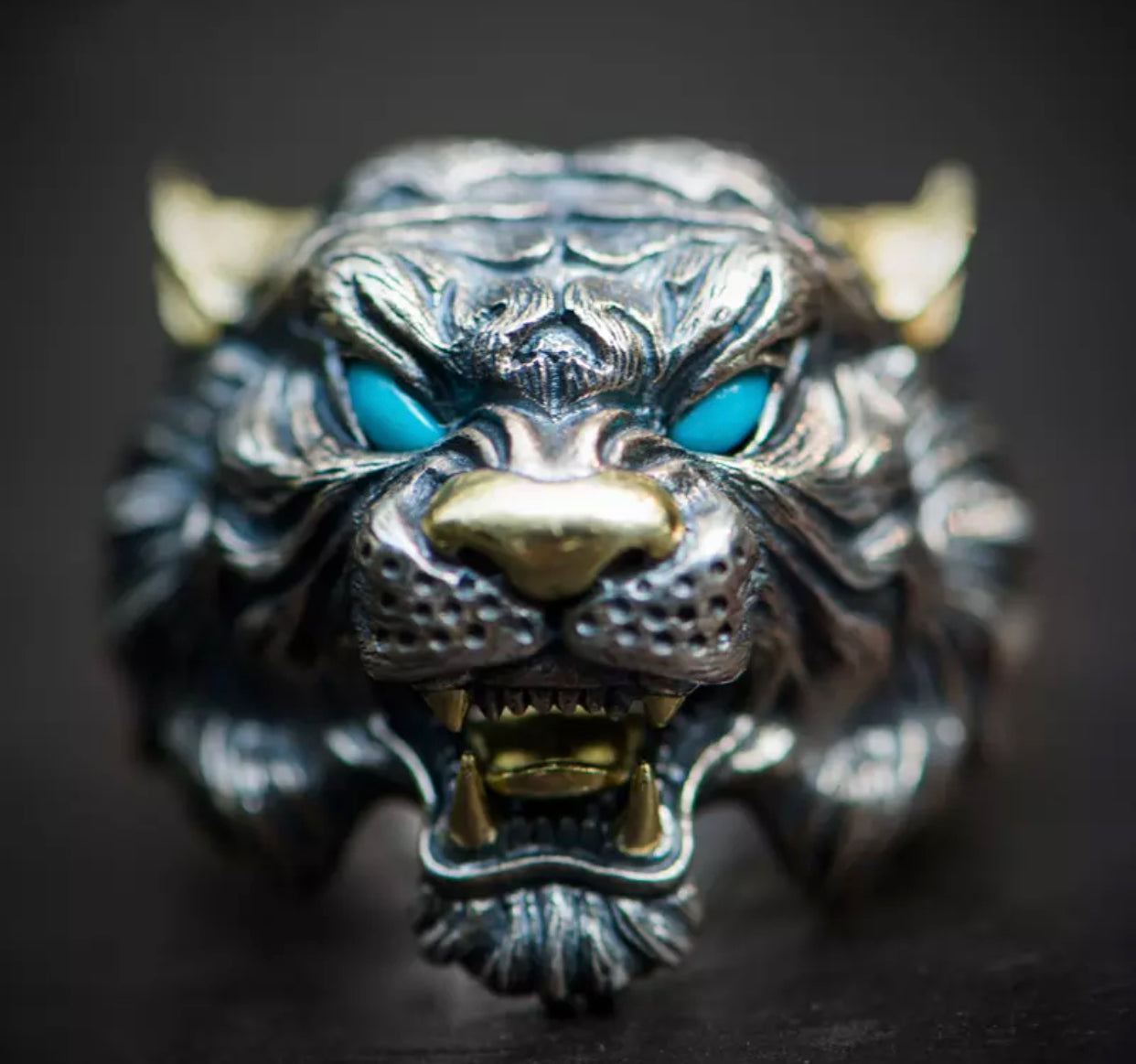 Original Design Manual Silver Men's Ring Adjustable. Style#2