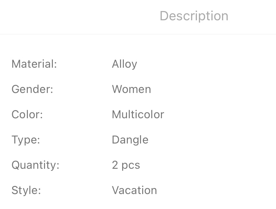 Irregular stone decor dangle earrings