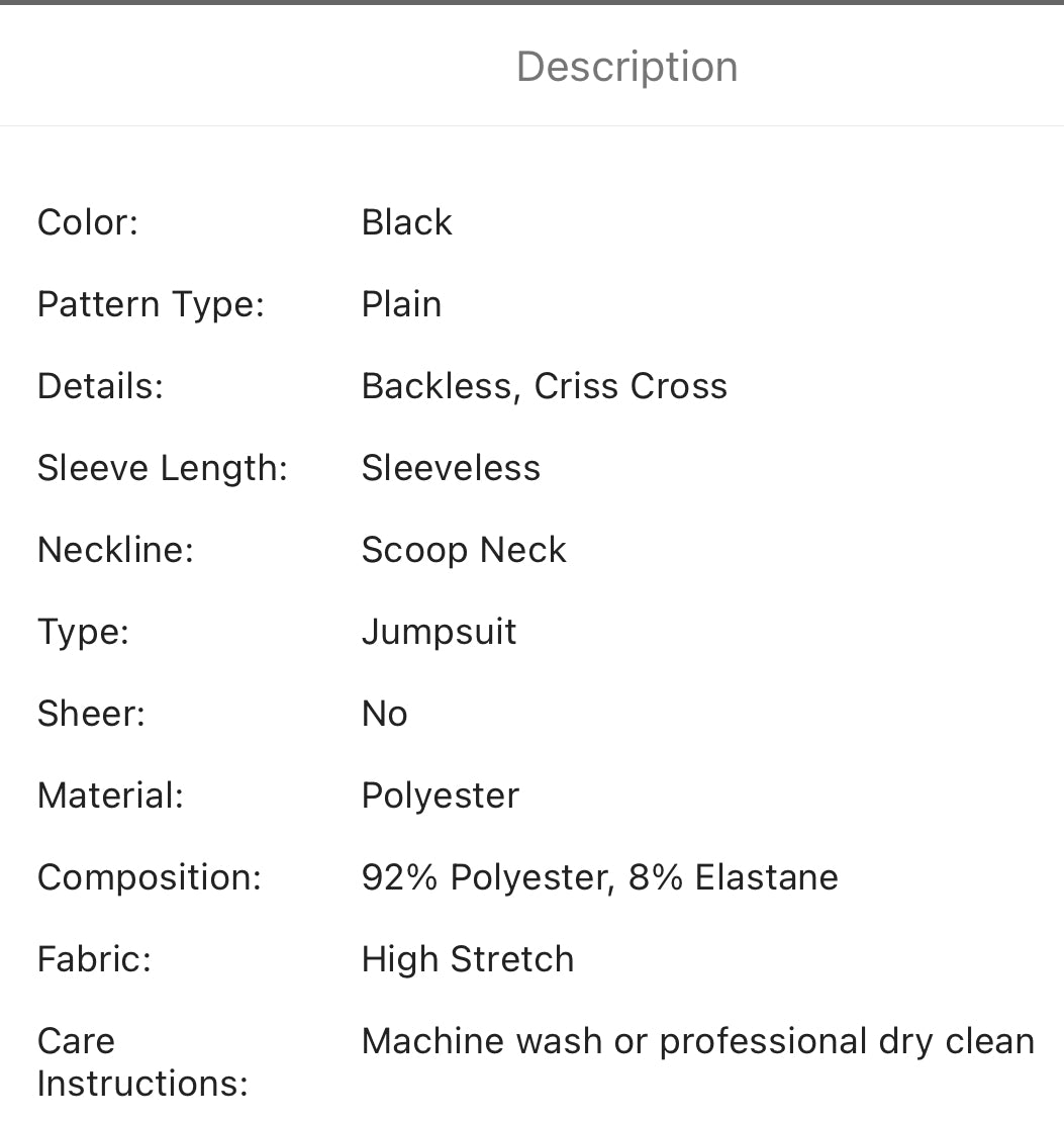 Cross cross backless textured sports jumpsuit - Christina’s unique boutique LLC