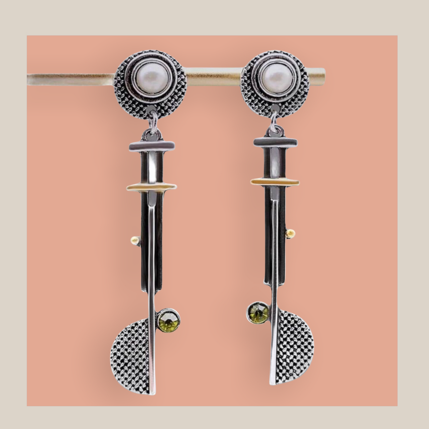 Fun, unique abstract decor drop earrings