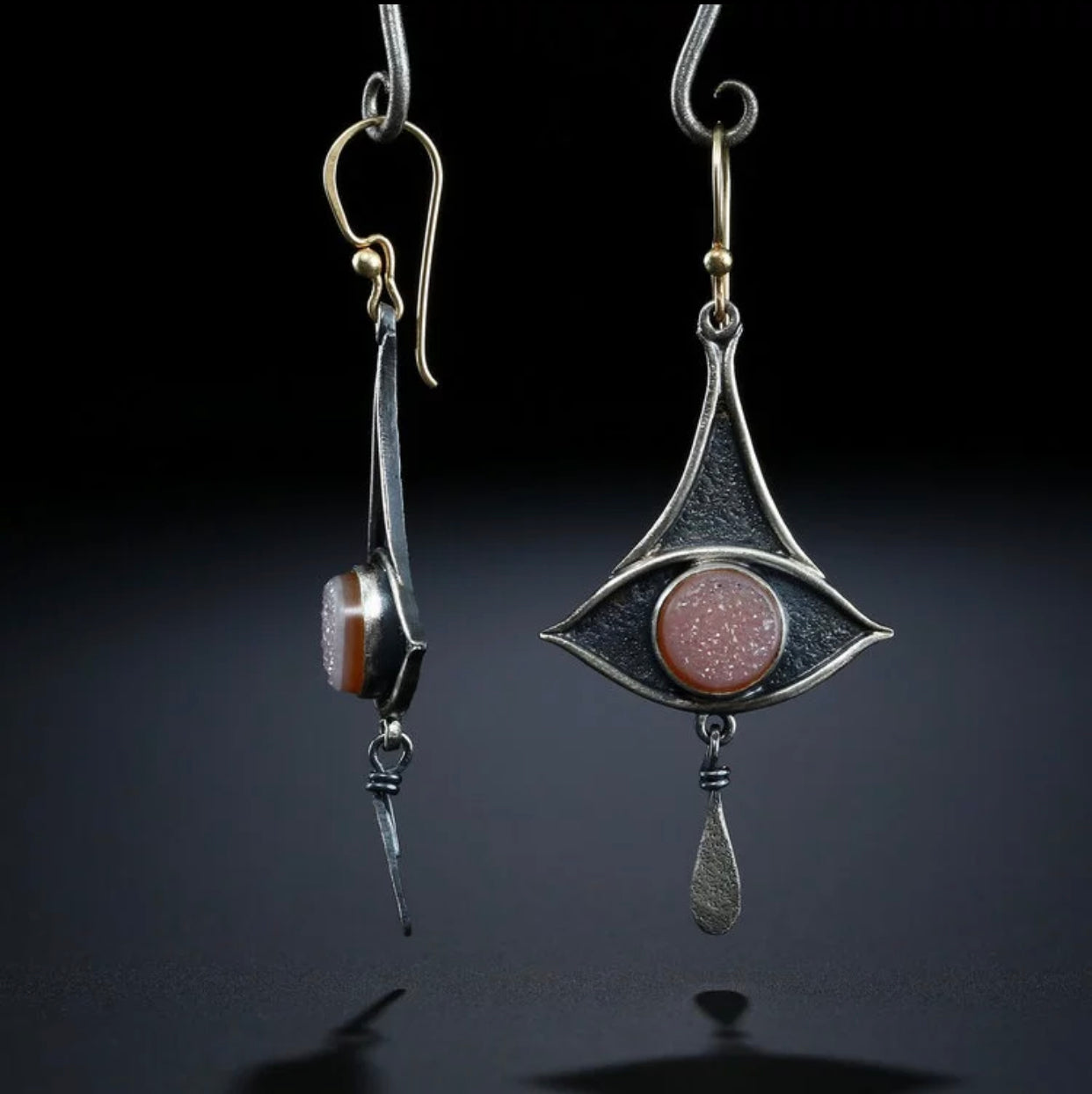 One-of-a-Kind- Fire Labradorite Earrings Bohemian Style Earrings