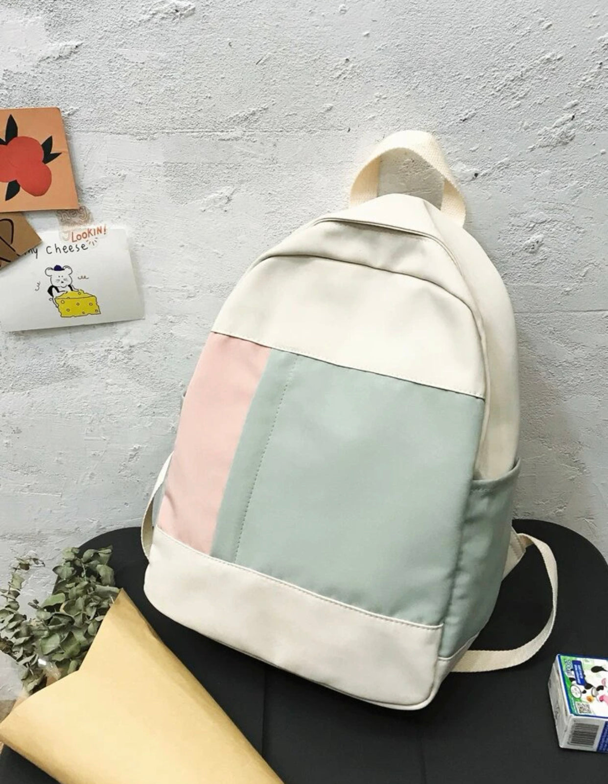 Minimalist colorblock backpack