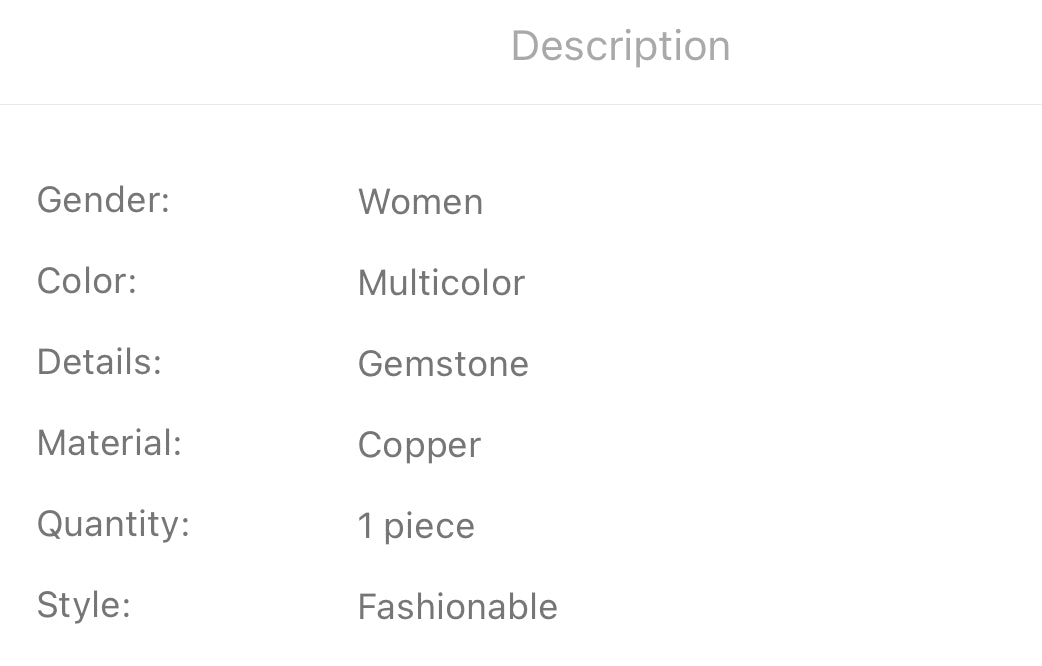 Stunning zircon decor ring. Size 8.