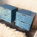 Elpenor Blue 2-Drawer Nightstands