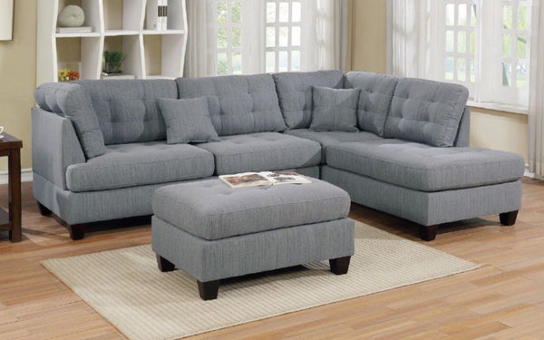 Beautiful 3 Seat Sectional Sofa/Couch/ W Ottoman| |By Costco | Pet Free|