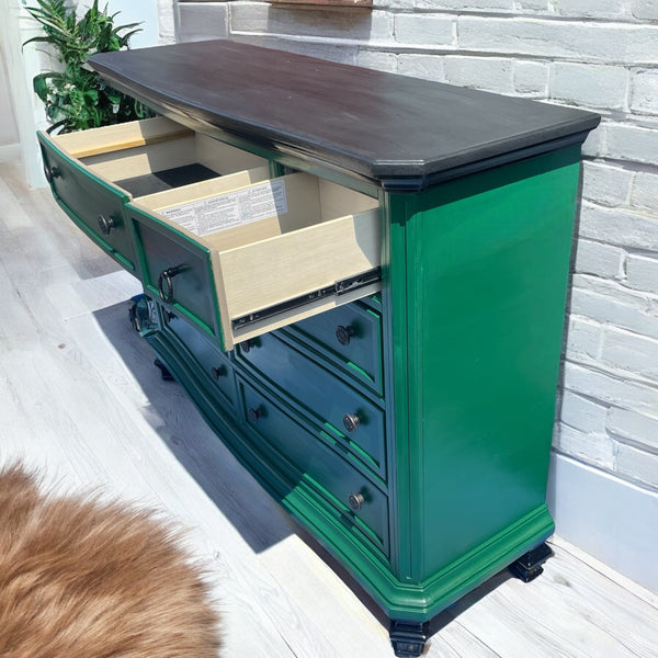 Ashley furniture Satin-Hunter-Green  dresser