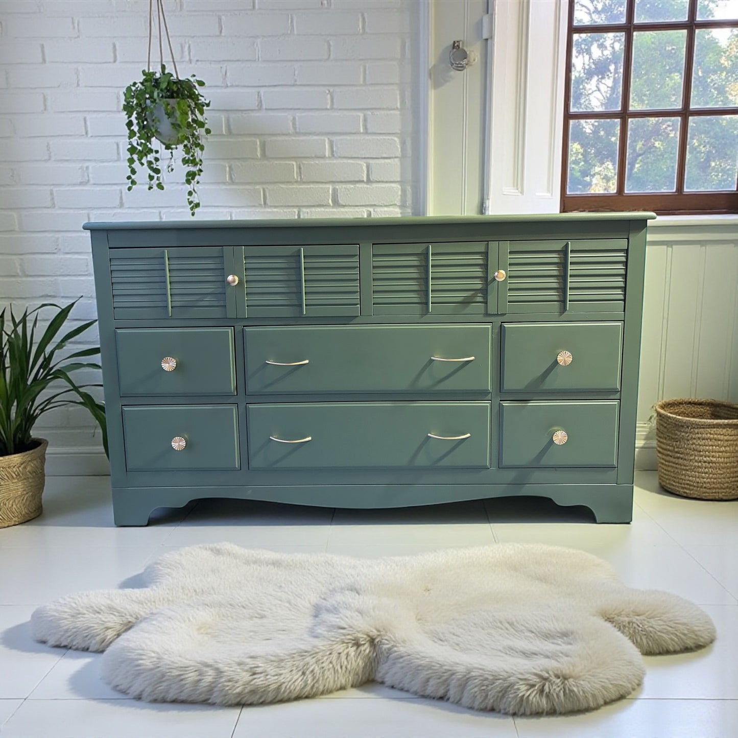 🌿 The Meadow Mist Eight-Drawer Cottage Dresser 🌿*Price is firm*