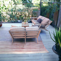 Teak Outdoor Patio Couch, Loveseat & Table Set