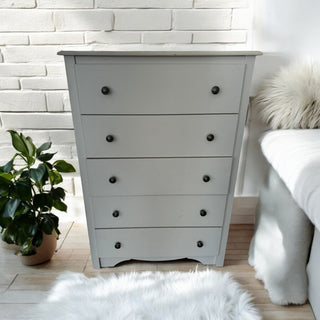 White Dresser-Black Knobs