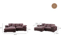 Plunge Brown Corduroy Sectional Couch