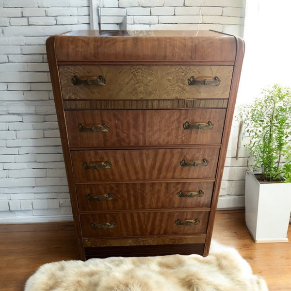 Antique Waterfall Dresser