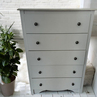 White Dresser-Black Knobs