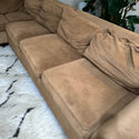 Corduroy Beige L-shaped Sectional Couch