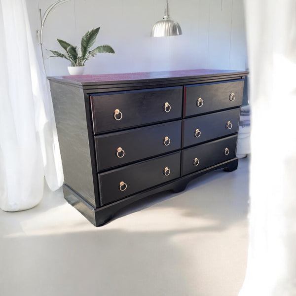 Piper Painted Black 6 Drawer Dresser