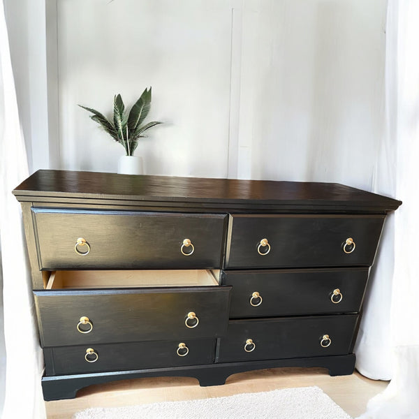 Piper Painted Black 6 Drawer Dresser