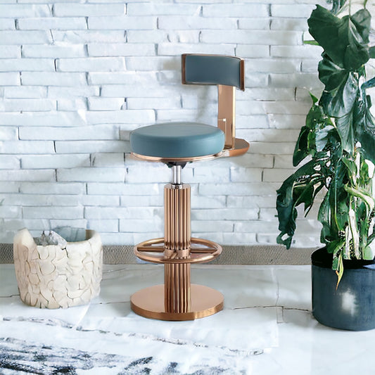 Modern Adjustable Height Counter Stool with Stainless Steel Legs
