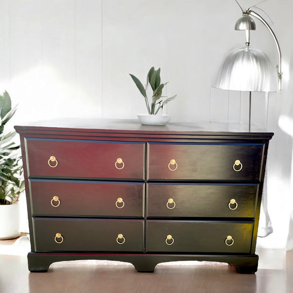 Piper Painted Black 6 Drawer Dresser