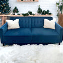 Oahu 86” Velvet Square Arm Futon Sofa