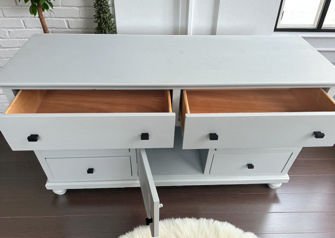Light Blue Wood Dresser