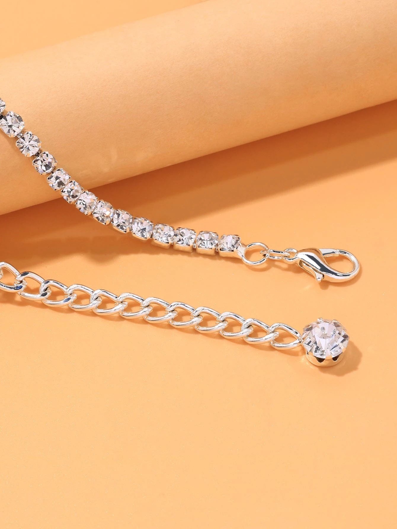Rhinestone Decor Waist Chain