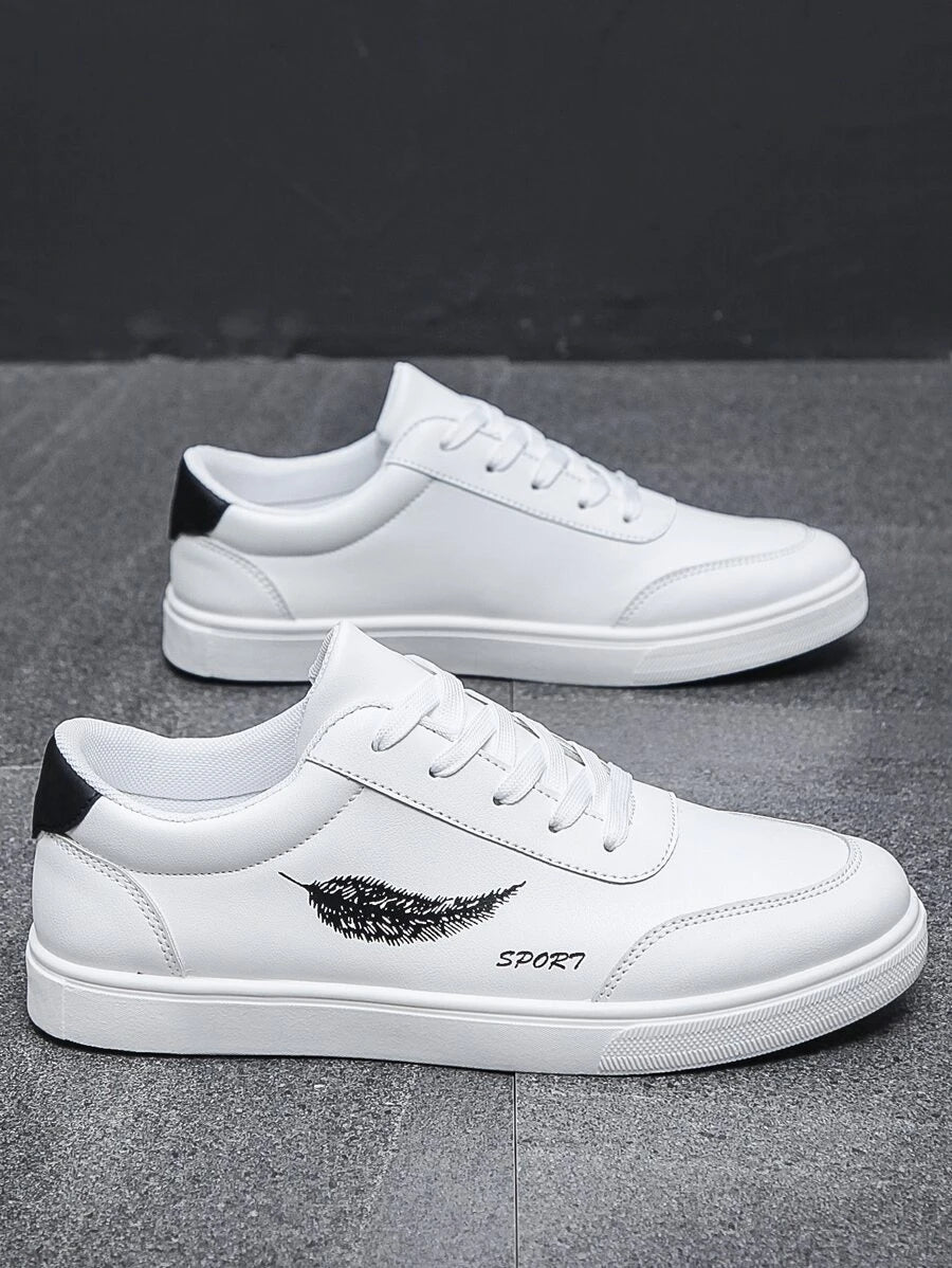 Men Feather Graphic Skate Shoes