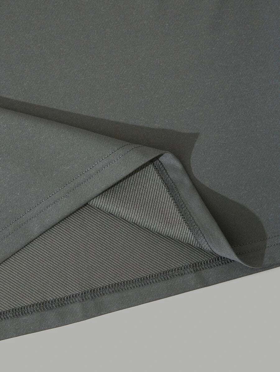 Men Letter & Eagle Print Tee & Drawstring Shorts