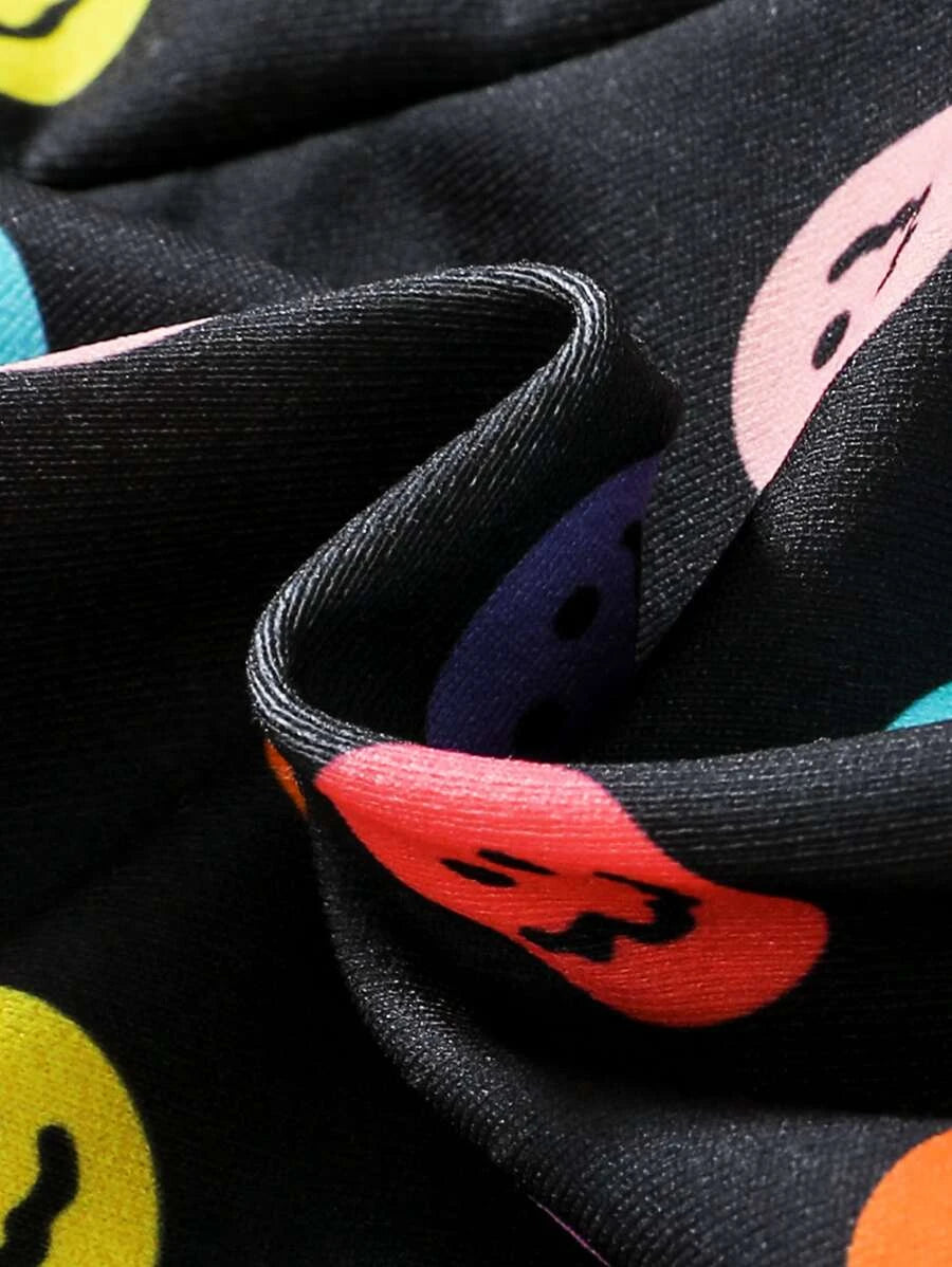 Toddler Girls Expression Embroidery Hoodie & Pants