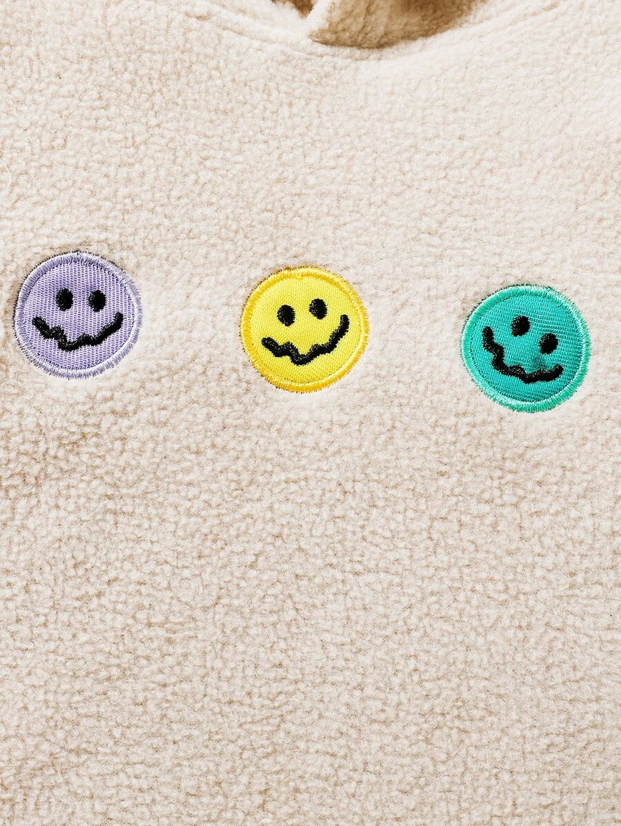 Toddler Girls Expression Embroidery Hoodie & Pants