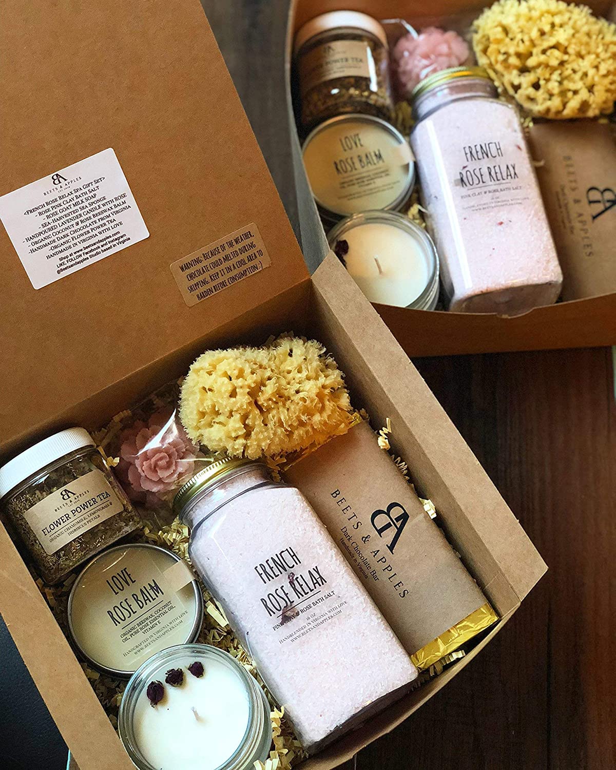 Handmade Rose Spa Basket