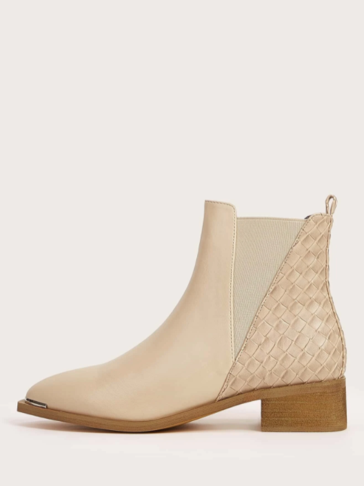 Minimalist Braided Design Chelsea Boots
