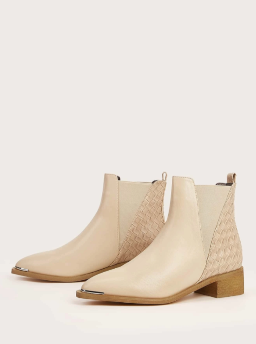 Minimalist Braided Design Chelsea Boots