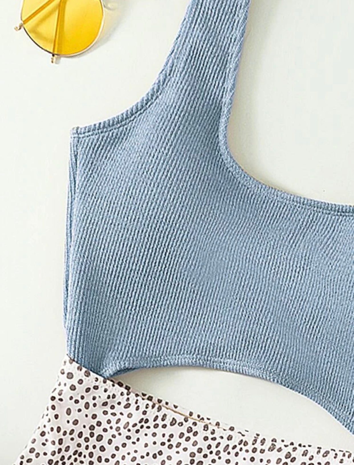 Light blue Dalmatian cut out one piece swimsuit - Christina’s unique boutique LLC