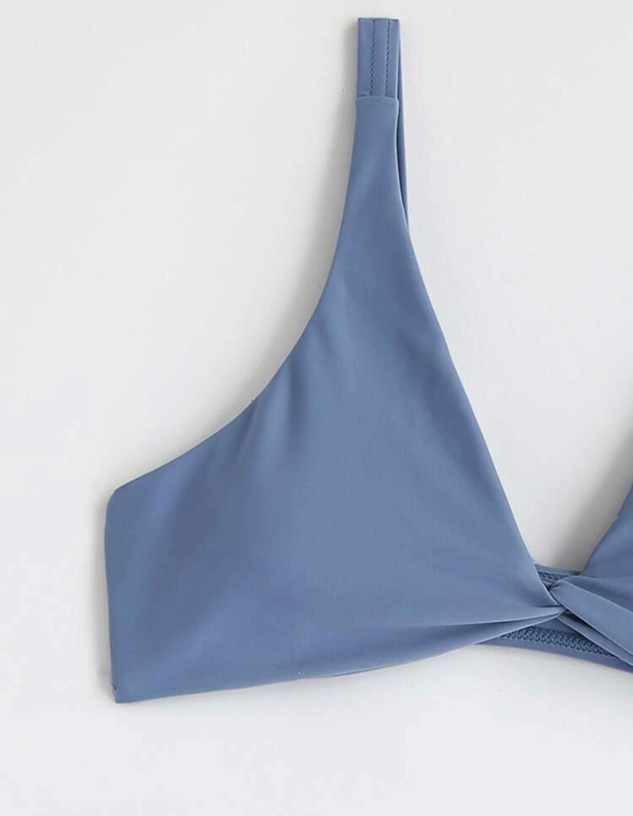 Girls Plain Twist Bikini Swimsuit