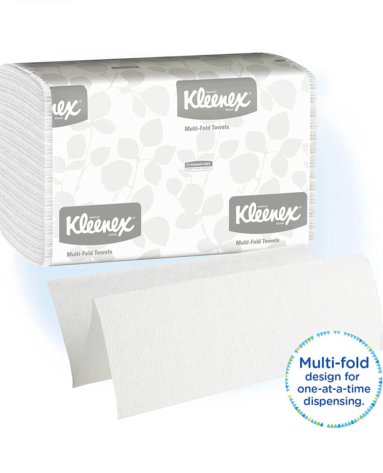 Kleenex Multifold Paper Towels (01890), White, 16 Packs / Case, 150 Tri Fold Paper Towels / Pack, 2,400 Towels / Case