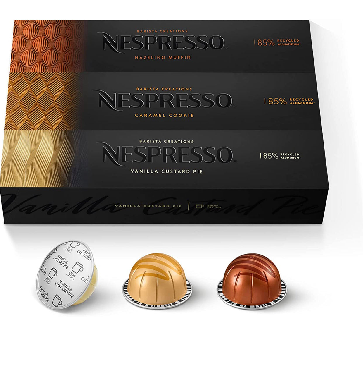 Nespresso Capsules VertuoLine, Barista Flavored Pack, Mild Roast Coffee, 30 Count Coffee Pods, Brews 7.77 Ounce