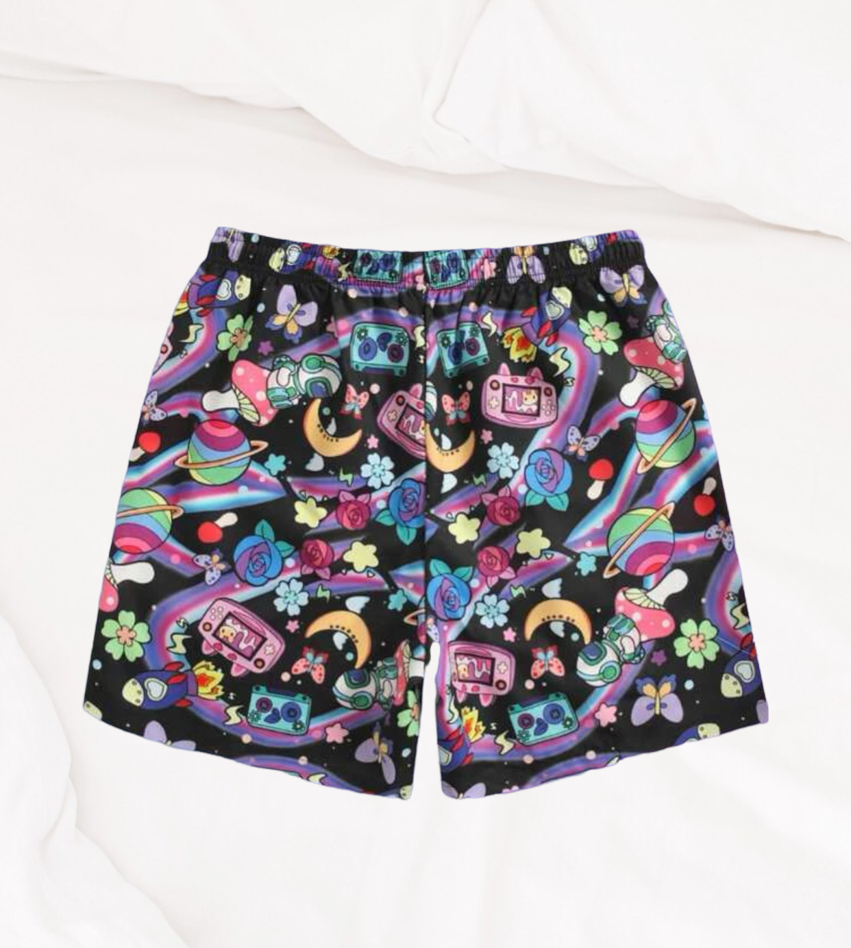 Men’s rainbow cartoon graphic shorts