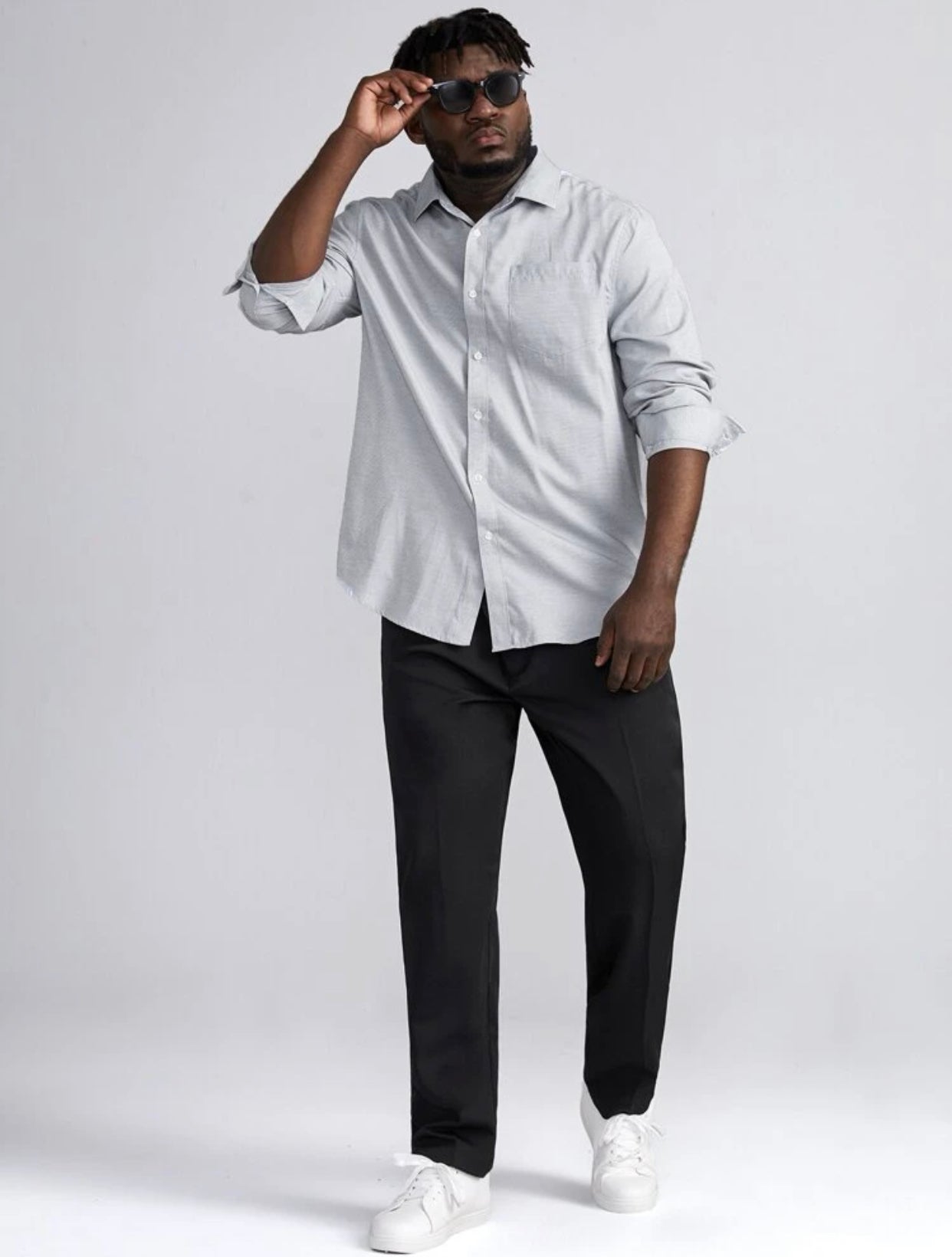 Men’s extended size slant pocket tailored pants