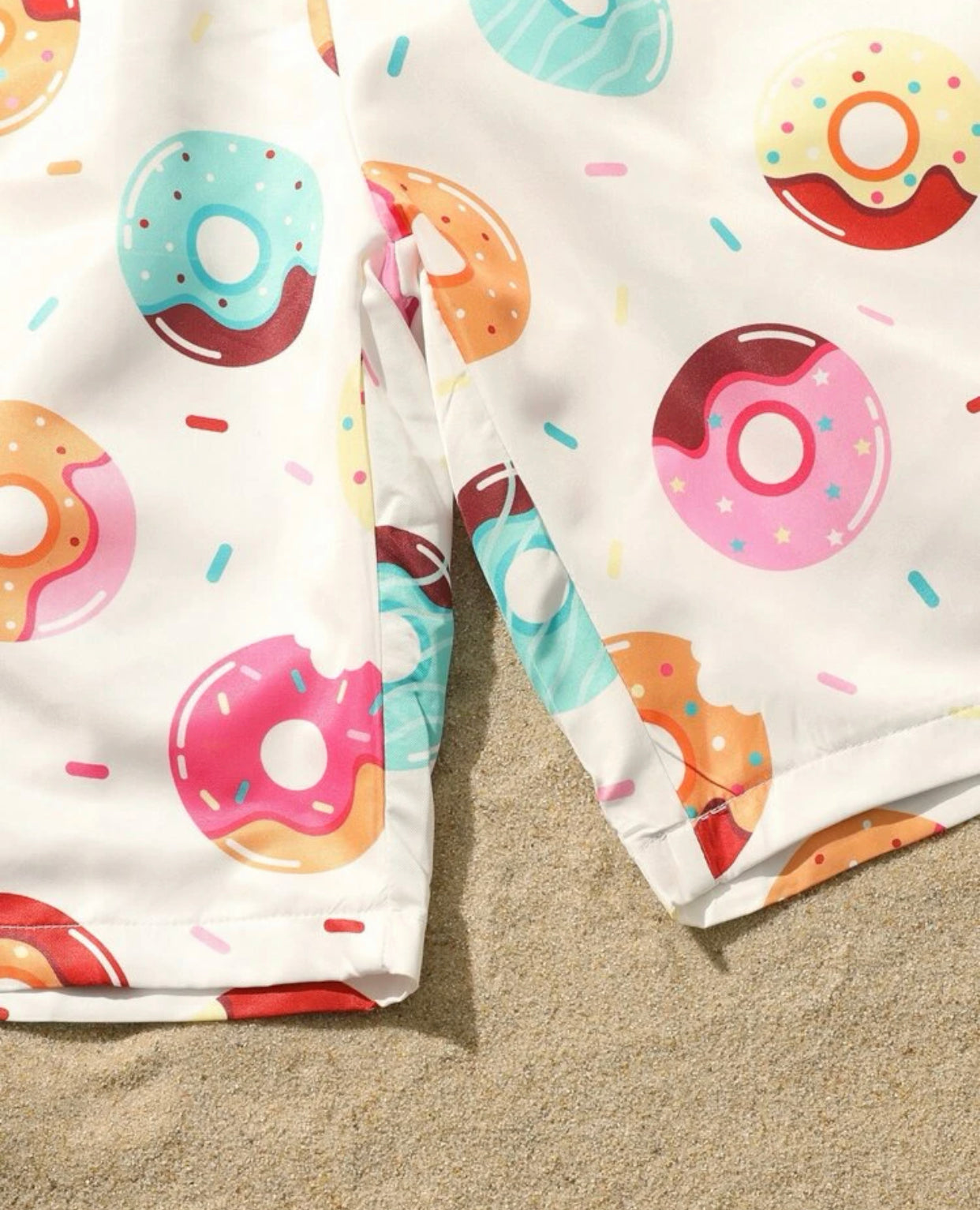 Men’s donut print swim trunks