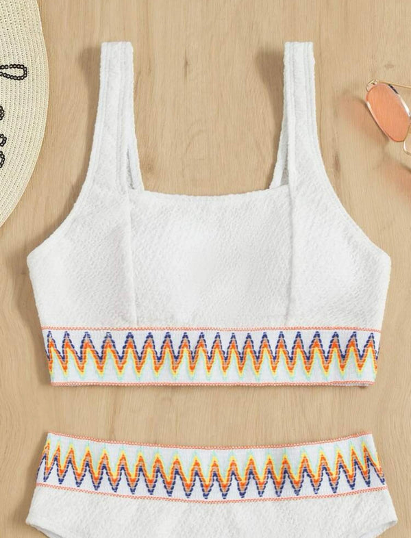 Chevron tape bikini top