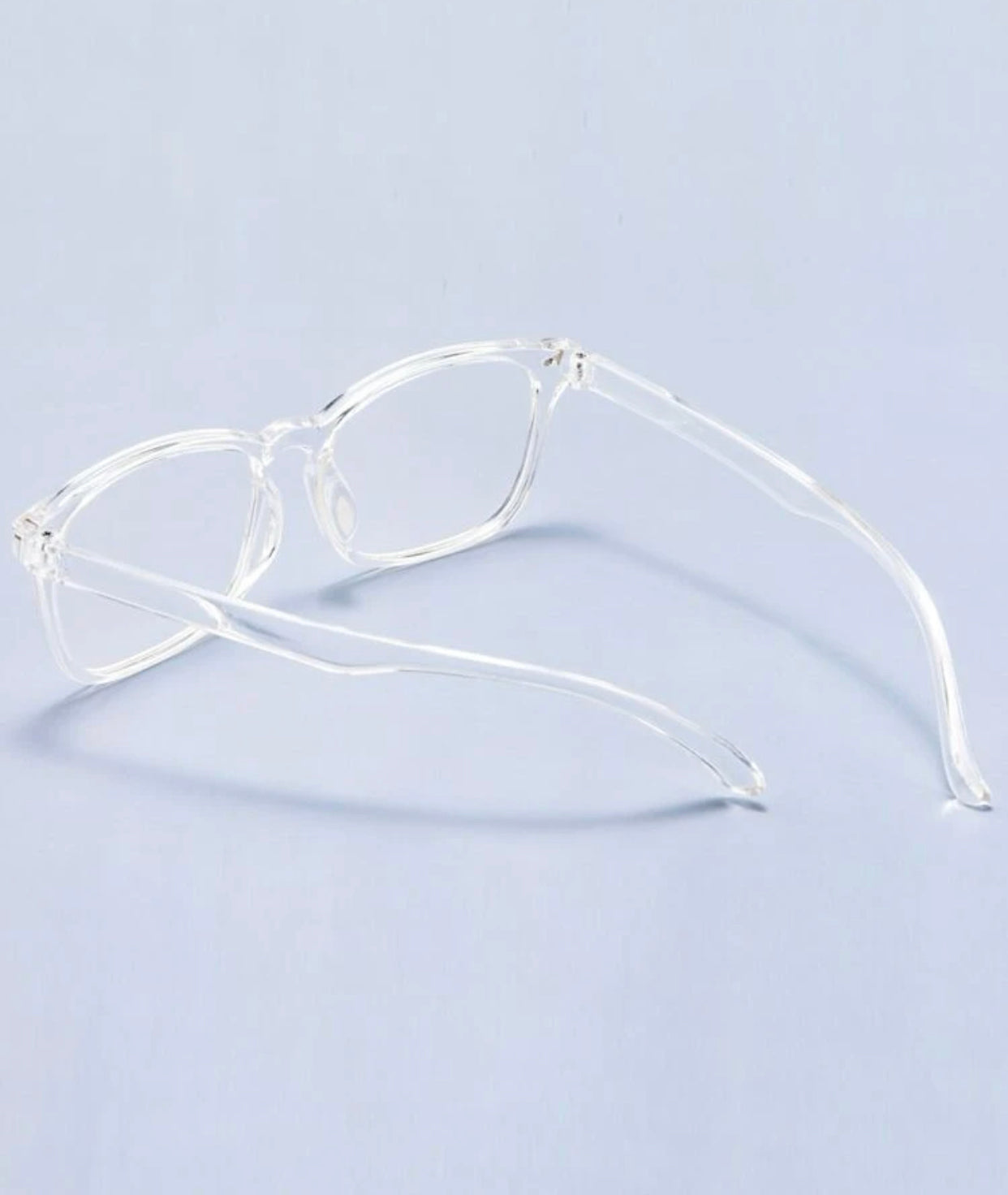 Men’s clear acrylic frame glasses