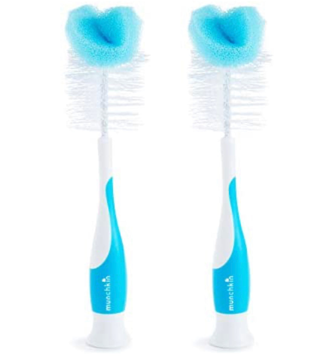 Munchkin Sponge Bottle Brush, Pack of 2, Blue
