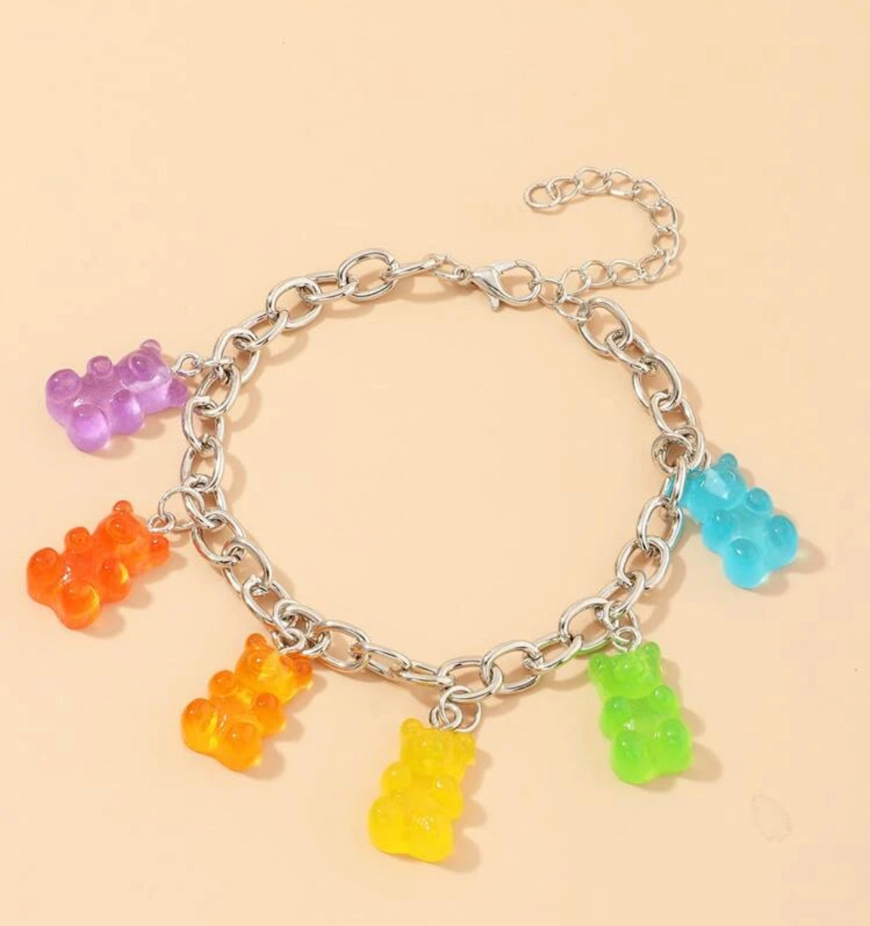 Girls gummy bear charm bracelet
