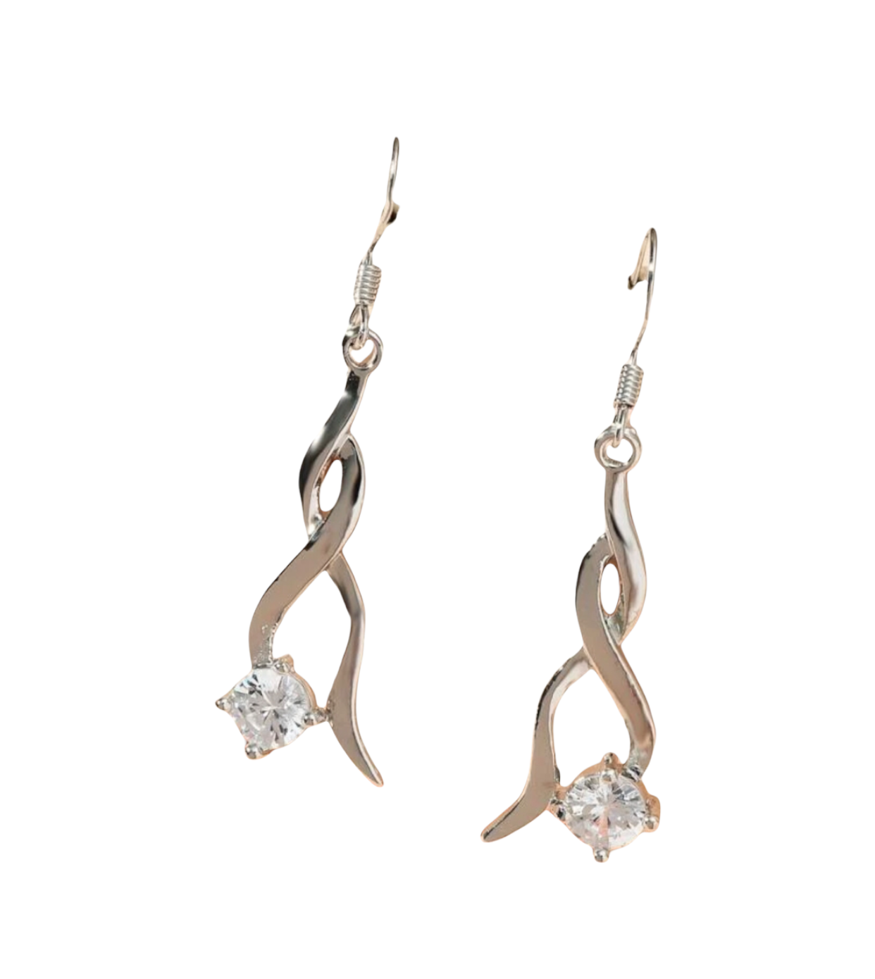 Zircon drop earrings